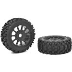 Scorpion Xtb, Off-Road 1/8 Buggy Tires, Glued On Black Rims, 1 P