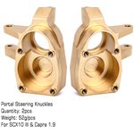 Injora Heavy Duty Brass Portal Steering Knuckle for Axial SCX10 III Cap