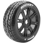 B-Rocket 1/8 Off-Road Buggy Tires, 17Mm Hex, Mounted On Black Sp