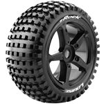 T-Rock 1/8 Off-Road Truggy Tires, 0" Offset, 17Mm, Mounted On Bl