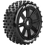 B-Rock 1/8 Off-Road Buggy Tires, 17Mm Hex, Mounted On Black Spok