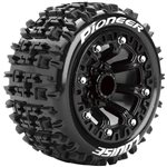 St-Pioneer 1/16 2.2" Stadium Truck Tires, 12Mm Hex, Soft, Mounte
