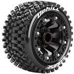 St-Uphill 1/16 Stadium Truck Tires, 12Mm Hex, Soft, Mounted On B
