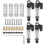 Machined Alloy 37mm Piggyback Shocks (4) for Axial 1/24 SCX24 Ro
