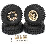 Brass Weight Add-On (4) Wheels & Tires 175g Total for Axial SCX2