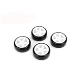 1/10 Drift Tires 5 Spoke Wheel White (26Mm), Fits T410 Drift
