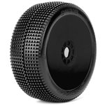 Sting 1/8 Buggy Mounted Tires Black Wheels (2) Ultra Soft