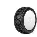 Block In 1/8 Buggy Mounted Tires White Wheels (2) Ultra Soft
