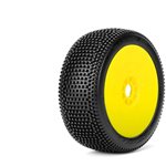 Block In 1/8 Buggy Mounted Tires Yellow Wheels (2) Ultra Soft