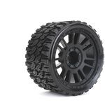 1/8 Mt 4.0 Prophet Belted Mounted Tires W/Removable Hex Wheels