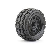 1/10 2.8 Mt Tomahawk Belted Tires (2) W/Removable Hex Wheels
