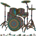 ZenChalet Drum Set Wooden Puzzle, 200 Pcs