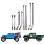 Injora 8PCS Aluminum High Clearance 4 Links Kit for Axial SCX24 Gladiat
