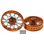 24 wire Black spoke Gold wheel Set Losi Promoto-MX