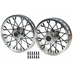 24 wire Black spoke Silver wheel Set Losi Promoto-MX