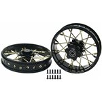 24 wire Gold spoke Black wheel Set Losi Promoto-MX