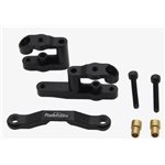 Power Hobby Aluminum Steering Set, Black, For Arrma Grom