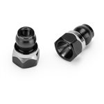 Rc10b7 Fin Titanium Front Stand-Off, Stealth Black, 8Mm, For Rc1