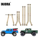 Injora 8PCS 43g Heavy Brass High Clearance Chassis 4 Links Set for Axia