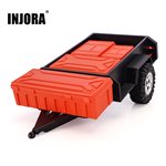 Injora Utility Trailer with Hitch and Storage Boxes for 1/18 TRX4M