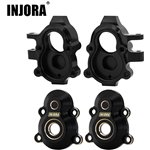 Injora Brass Front Outer Portal Housings Steering Knuckles for 1/18 Red