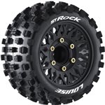 St-Rock 1/10 Stadium Truck Tires, Soft, 0 & 1/2' Offset Hex, 12M