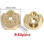 Injora 2PCS Brass Portal Steering Knuckle Cap Housing for SCX10 III Cap