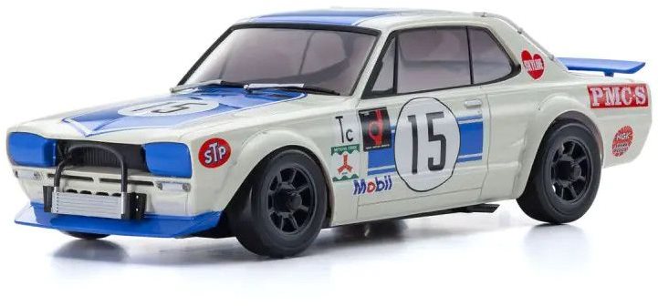 Kyosho 1972 Nissan Skyline White/Blue 2000Gt-R (Kpgc10) Racing #15 (Kyosho  MZP472BL | KYOMZP472BL) - Vortex Hobbies