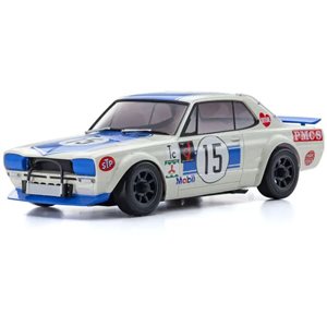 Kyosho 1972 Nissan Skyline White/Blue 2000Gt-R (Kpgc10) Racing #15