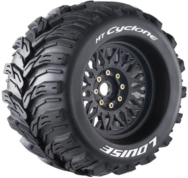 Louise MT-CYCLONE Tire & Wheel 3,8″ Black 1/2-Offset (2)