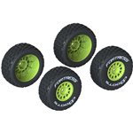 dBoots 'FORTRESS' Tire Set Glued, Yellow (2 Pairs)