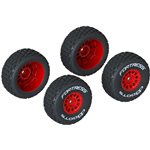 dBoots 'FORTRESS' Tire Set Glued, Red (2 Pairs)