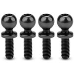 Jci, 5.5 X 8Mm Revolved Titanium Ball-Stud, Stealth Black, 4Pc,