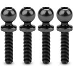 Jci 5.5 X 12Mm Revolved Titanium Ball-Stud, Stealth Black, 4Pc,