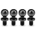 Jci, 5.5 X 4Mm Revolved Titanium Ball-Stud, Stealth Black, 4Pc,