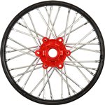 1/4 Pro-Spec Aluminum V2 Bead Front Wheel Black/Red (1): Promoto