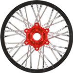1/4 Pro-Spec Aluminum V2 Bead Rear Wheel Black/Red (1): Promoto-