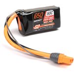 Spektrum 11.1V 650mAh 3S 50C Smart G2 Trail Pro LiPo Battery: IC2