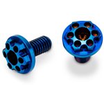 Titanium, Finnisher 3X6mm Motor Screws, Blue, 2Pc, Fits 1/10Th O