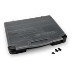 Parts Box, Black / Smoke Gray (~14.5" X 11" X 2.375"), Fits 1/10