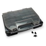 Tool Box W/ Upper Storage, Black / Smoke Gray (~14.5" X 11" X 2.