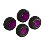 dBoots 'FORTRESS' Glued Tire Set, Purple (2 Pairs)