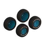 dBoots 'FORTRESS' Glued Tire Set, Blue (2 Pairs)