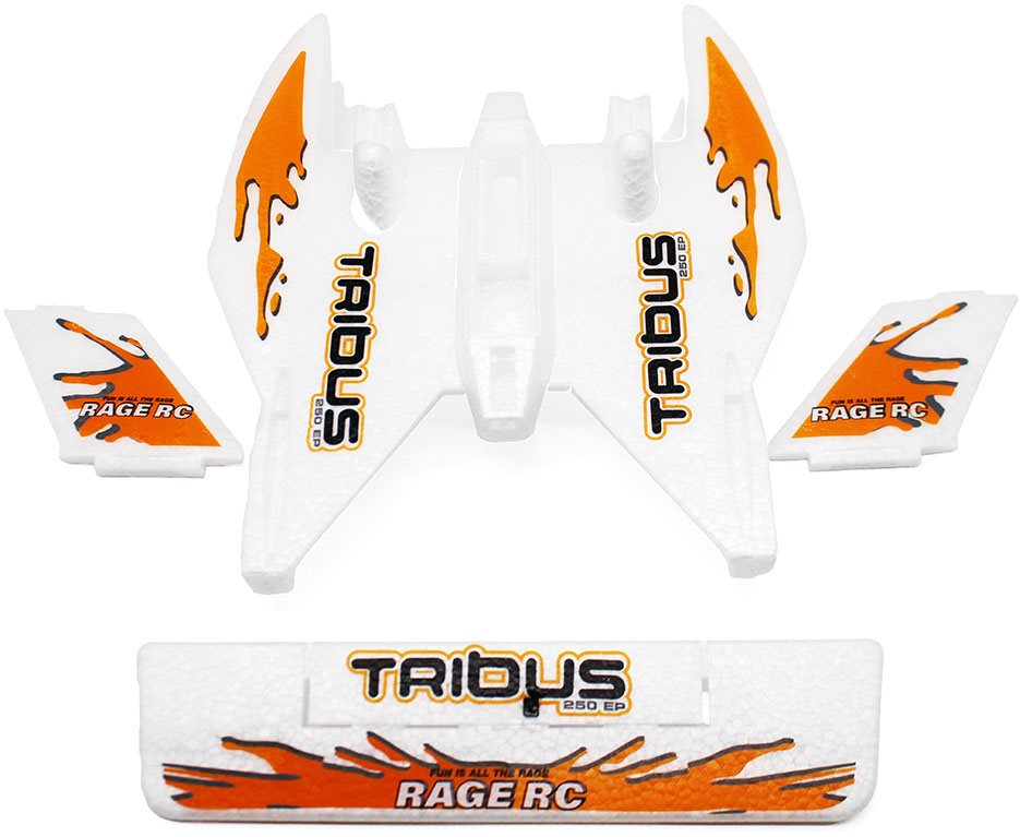 Rage RC Foam Parts Set With Orange Decals; Tribus (Rage RC 3106 ...