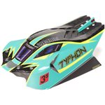 1/8 Clipless Painted Decaled Body, Green/Yellow: TYPHON 4X4