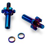 adjustable RC10B7 | RC10B7D titanium front axle, 2pc - burnt blu