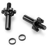 adjustable RC10B7 | RC10B7D titanium front axle, 2pc - stealth b