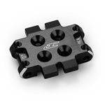 RC10B7 front bulkhead 0 degree (9.3g), aluminum - black