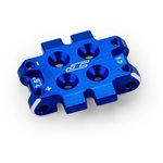 RC10B7 front bulkhead 2.5 degree (9.3g), aluminum - blue