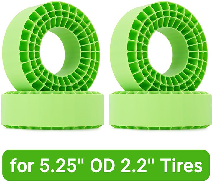 Injora 4pcs Silicone Rubber Inserts for 132-134mm(5.25 OD) 2.2 Tires